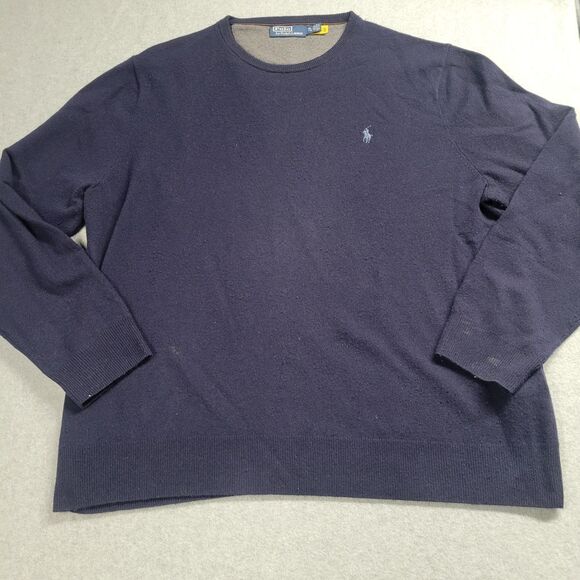 Ralph Lauren Other - Ralph Lauren Polo Men's Size XXL Crew Neck Washable Merino‎ Wool Sweater Blue